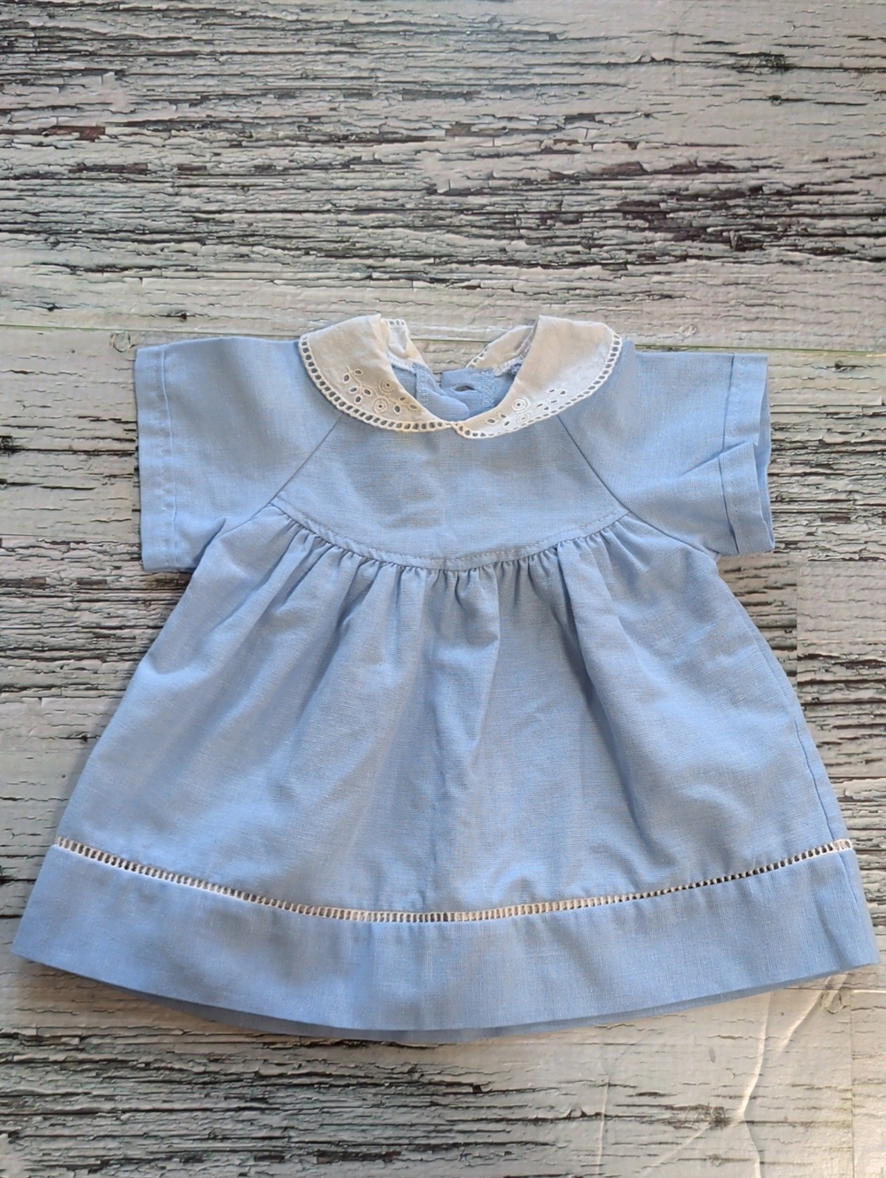 Light Blue Baby Dress with White Peter Pan Collar